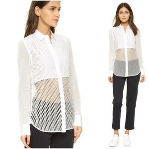 Rag & Bone Luna Mesh Silk Blouse